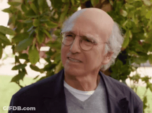Bald Man With Glasses Making Funny Face GIF