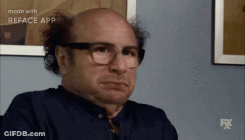 Bald Man With Glasses Making Funny Face GIF