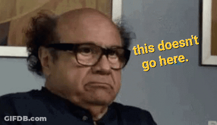 Bald Man With Glasses Saying This Doesn't Go Here GIF