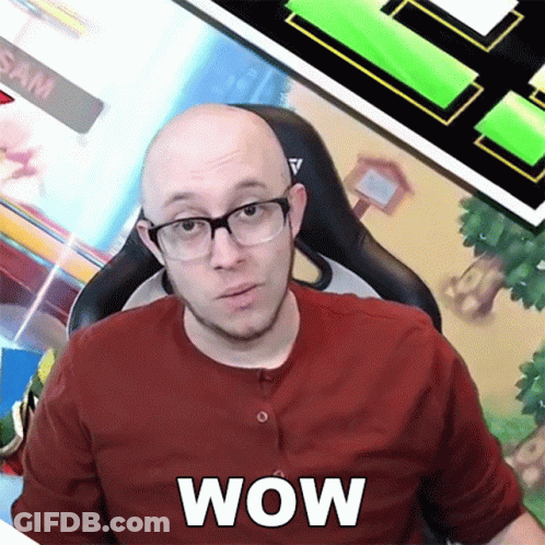 Bald Man With Glasses Says Wow GIF