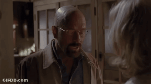 Bald Man With Glasses Screaming At Woman GIF