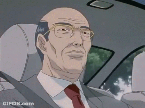 Bald Man With Glasses Sitting In Car GIF