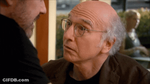 Bald Man With Glasses Talking To Another Bald Man GIF