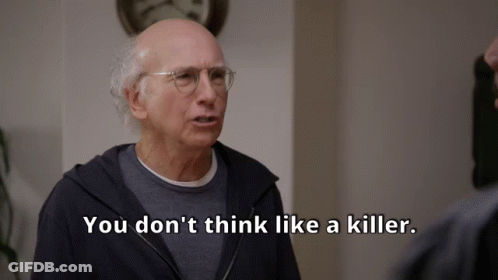 Bald Man With Glasses You Don't Think Like A Killer GIF