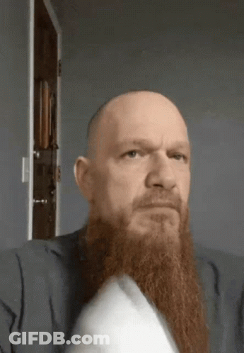 Bald Man With Long Red Beard GIF