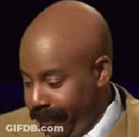 Bald Man With Mustache Making Funny Face GIF