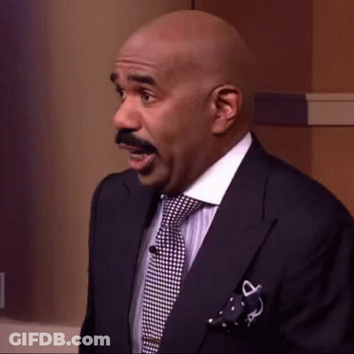 Bald Man With Mustache Making Funny Face GIF