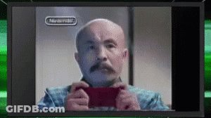 Bald Man With Mustache Playing Nintendo Video Game GIF