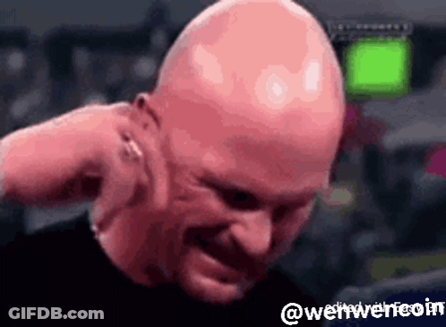 Bald Man With Pink Head Punched GIF