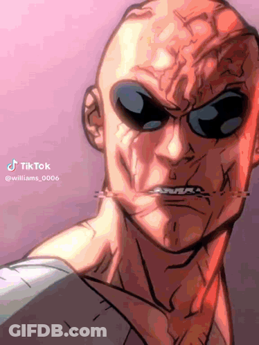 Bald Man With Sunglasses And Braces TikTok Watermark GIF