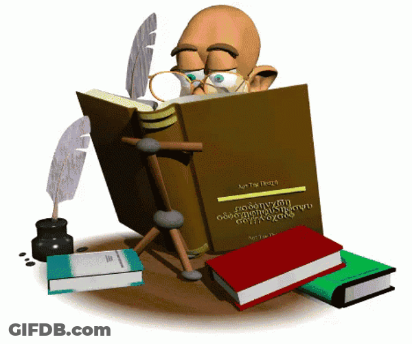 Bald Man Writing Historia GIF