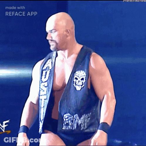 Bald Wrestler In BMF Vest GIF
