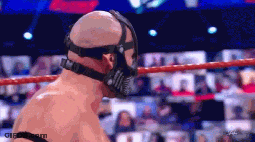Bald Wrestler Wearing Mask GIF