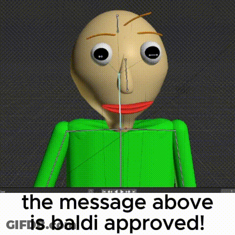 Baldi Approved Cartoon Character GIF