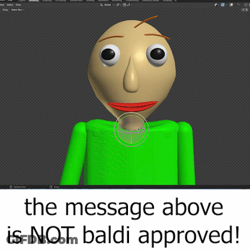 Baldi Approved Green Cartoon Character GIF