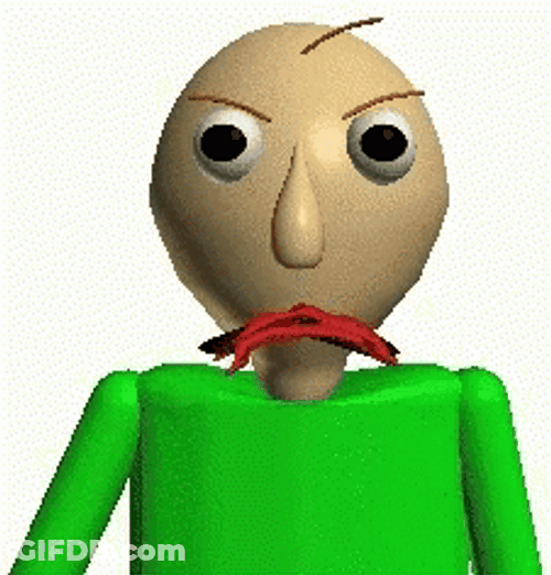Baldi Basics Slowly Smiling GIF
