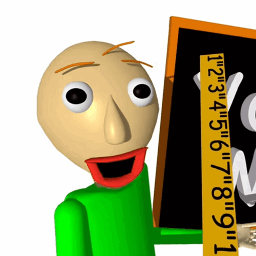 Baldi Basics Smiling Brightly GIF