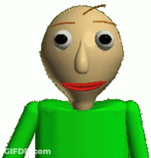 Baldi Basics With Moving Mouth GIF