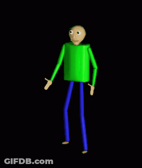 Baldi Crazy Dance Move GIF