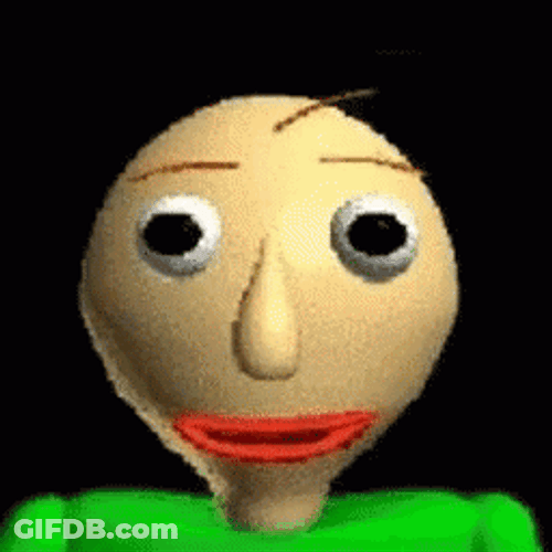 Baldi Melting Face GIF