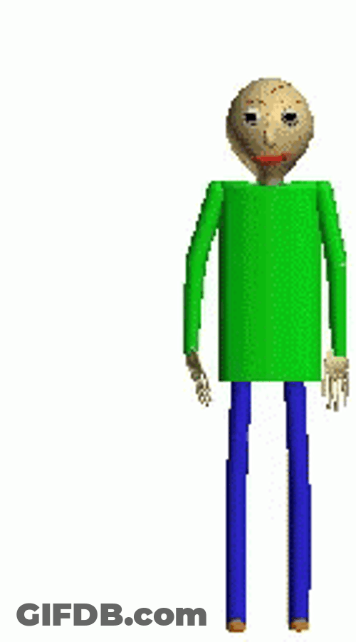 Baldi Moving His Hand GIF