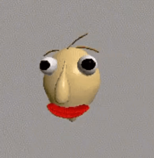 Baldi's Head Turning Around GIF
