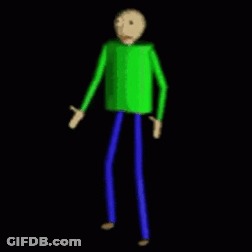 Baldi Showing His Dance Move GIF
