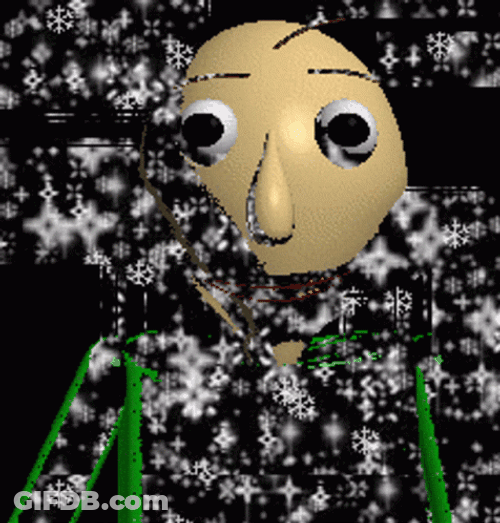 Baldi Terrified Face GIF