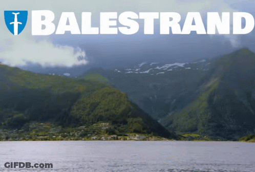 Balestrand Above Mountain Range GIF