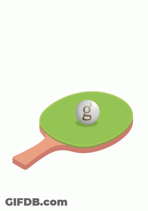 Ball Bouncing In Table Tennis Racket GIF