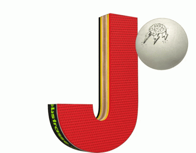 Ball Chasing The Letter J GIF