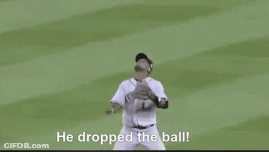 Ball Drop Baseball Player Luis Castillo GIF