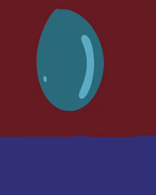 Ball Drop Bouncing Blue Ball Animation GIF