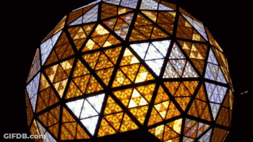 Ball Drop New Year Countdown GIF