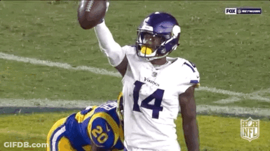 Ball Drop NFL Football Jersey 14 GIF