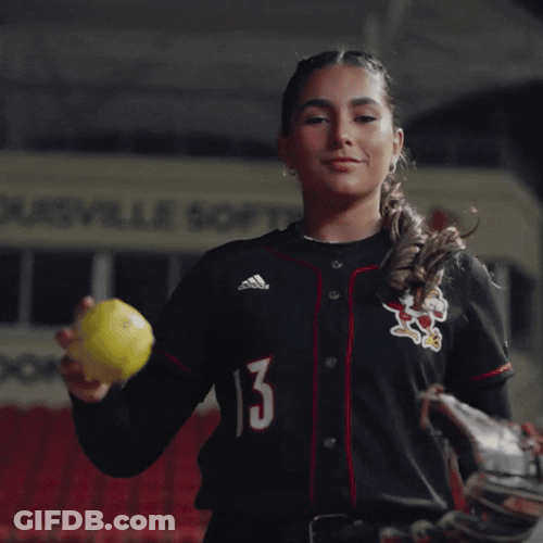 Ball Drop Sassy Softball Player GIF