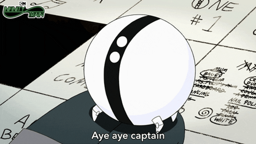 Ball Rolling Saying Aye Aye Captain GIF