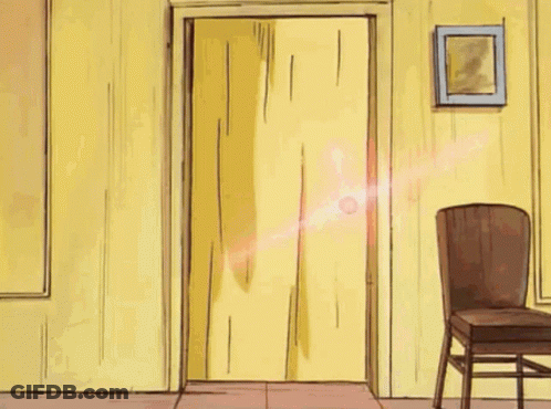 Ball Smashing Door Cartoon GIF