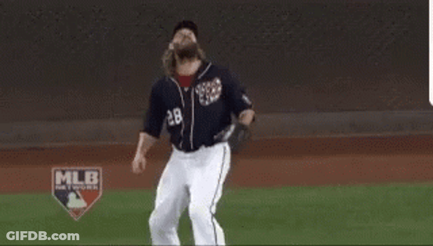 Ball Went Over My Head Baseball Game GIF
