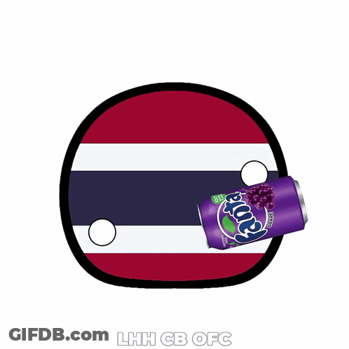 Ball With Purple Fanta Can GIF