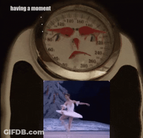 Ballerina And Scale Having A Moment GIF