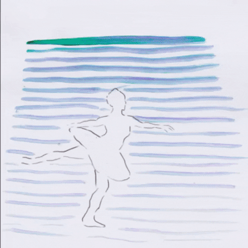 Ballet Ballerina Watercolor Pirouette GIF