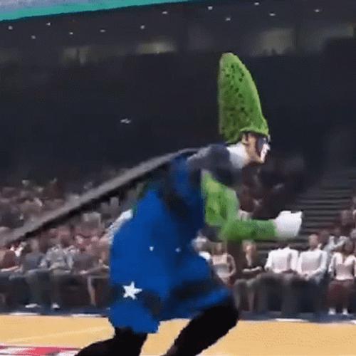 Ballin Dragon Ball Cell Dunking GIF