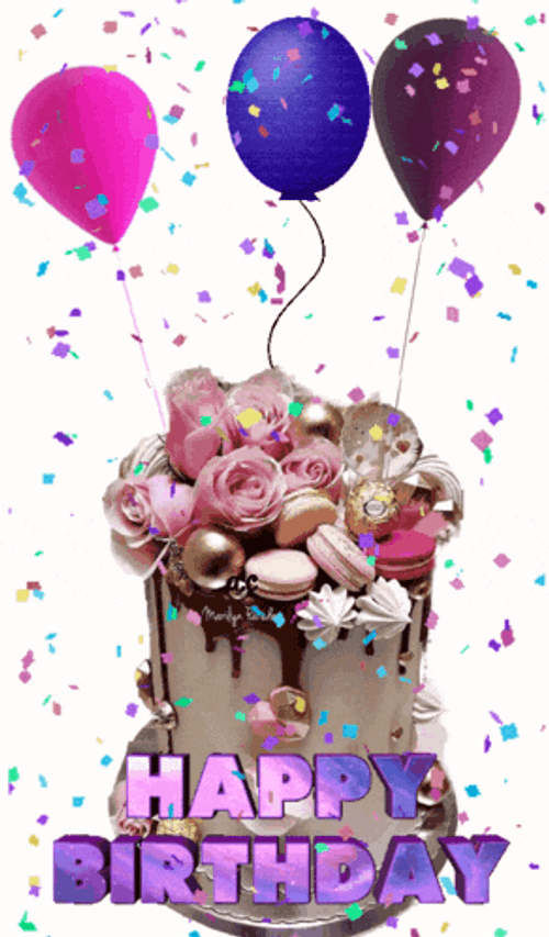 Ballons Birthday Queen GIF