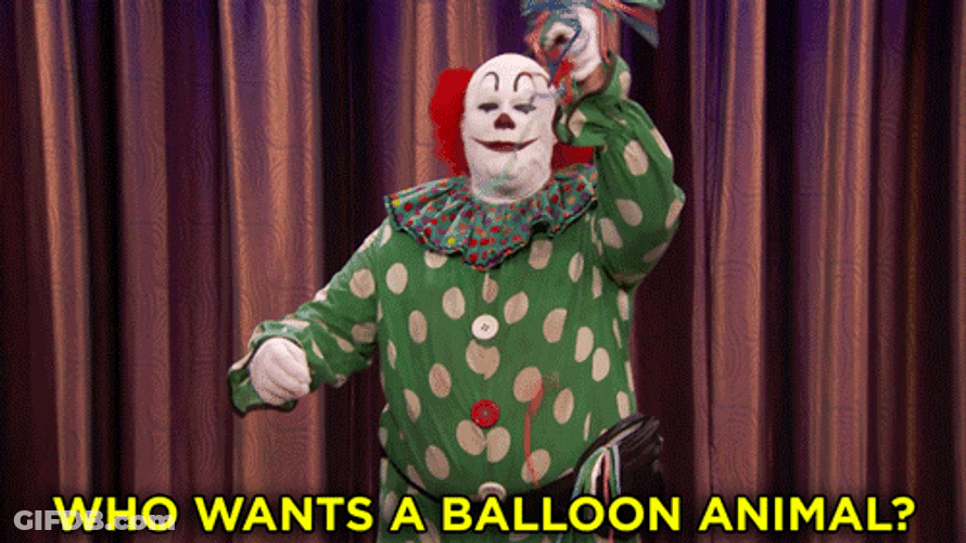 Balloon Animal Clown Show GIF