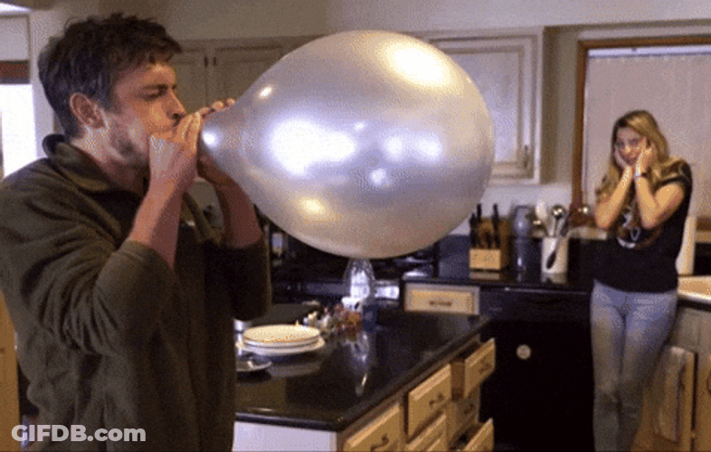 Balloon Blow Up Screams GIF