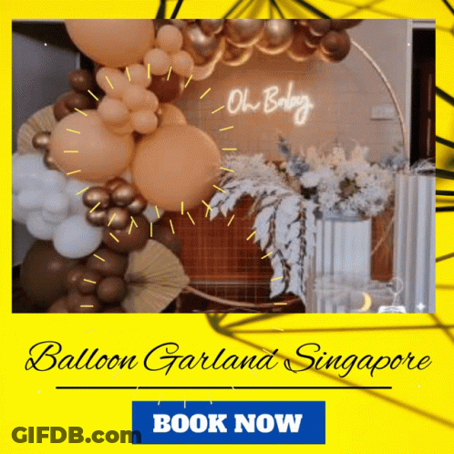Balloon Garland Singapore Advertisement GIF