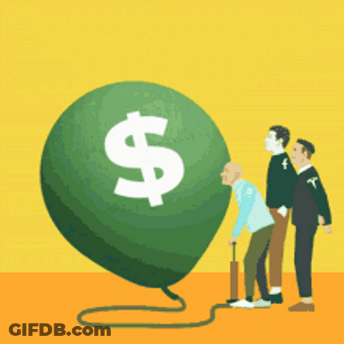 Balloon Inflation Represents Prices Going High GIF