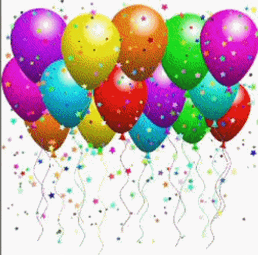 Balloons And Confetti GIF