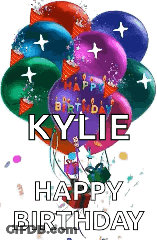 Balloons With Kylie Name GIF